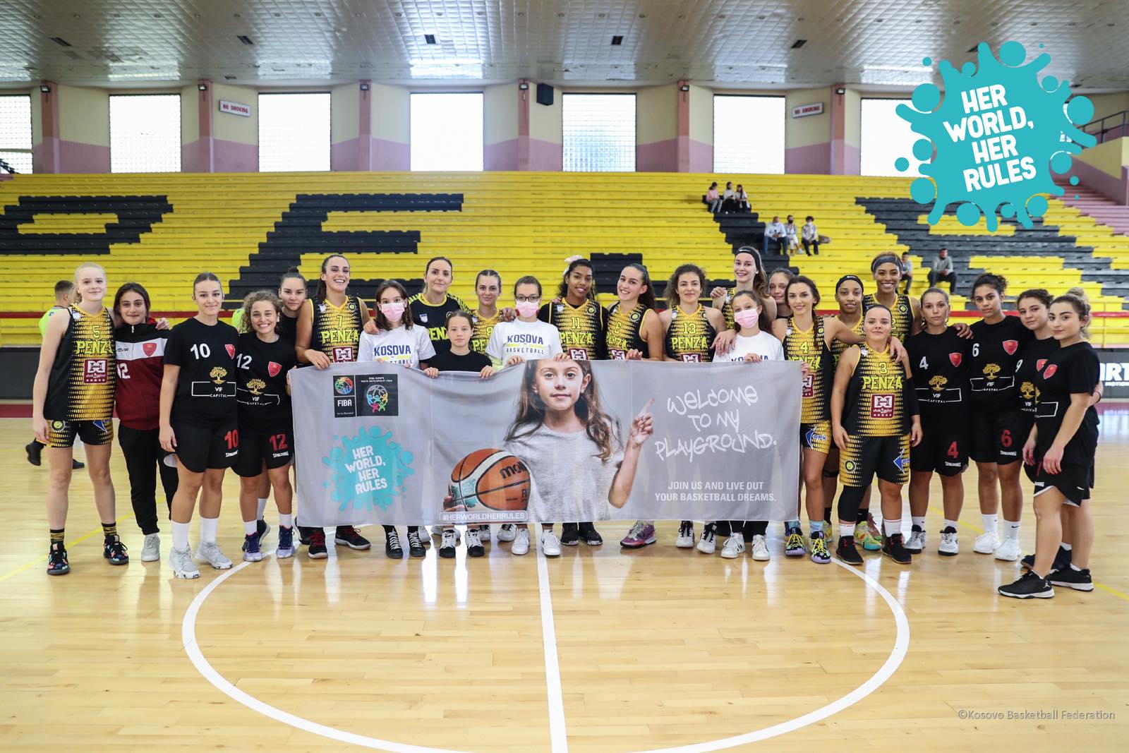 Basketbollistet e përkrahin kampanjën “Her World, Her Rules”